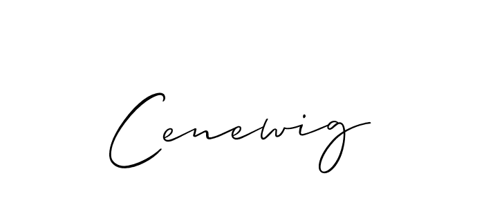 Make a beautiful signature design for name Cenewig. With this signature (Allison_Script) style, you can create a handwritten signature for free. Cenewig signature style 2 images and pictures png