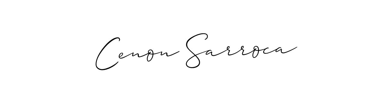 Cenon Sarroca stylish signature style. Best Handwritten Sign (Allison_Script) for my name. Handwritten Signature Collection Ideas for my name Cenon Sarroca. Cenon Sarroca signature style 2 images and pictures png