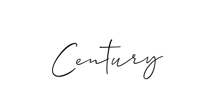 How to make Century signature? Allison_Script is a professional autograph style. Create handwritten signature for Century name. Century signature style 2 images and pictures png