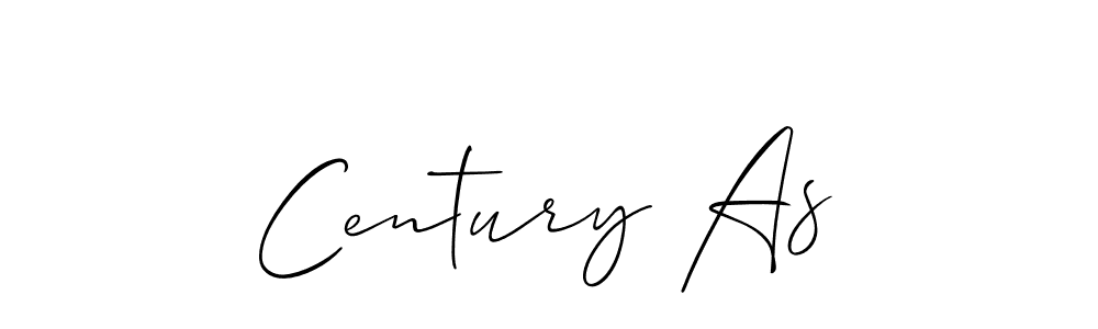 Make a beautiful signature design for name Century As. With this signature (Allison_Script) style, you can create a handwritten signature for free. Century As signature style 2 images and pictures png