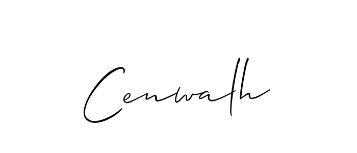 How to make Cenwalh name signature. Use Allison_Script style for creating short signs online. This is the latest handwritten sign. Cenwalh signature style 2 images and pictures png