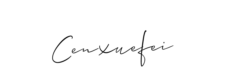 How to make Cenxuefei signature? Allison_Script is a professional autograph style. Create handwritten signature for Cenxuefei name. Cenxuefei signature style 2 images and pictures png