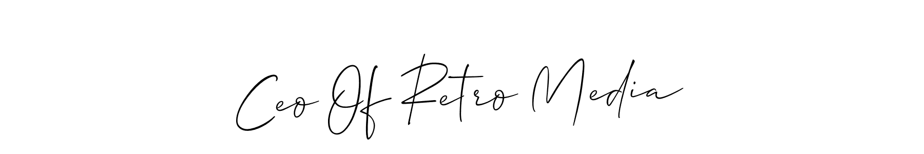 if you are searching for the best signature style for your name Ceo Of Retro Media. so please give up your signature search. here we have designed multiple signature styles  using Allison_Script. Ceo Of Retro Media signature style 2 images and pictures png