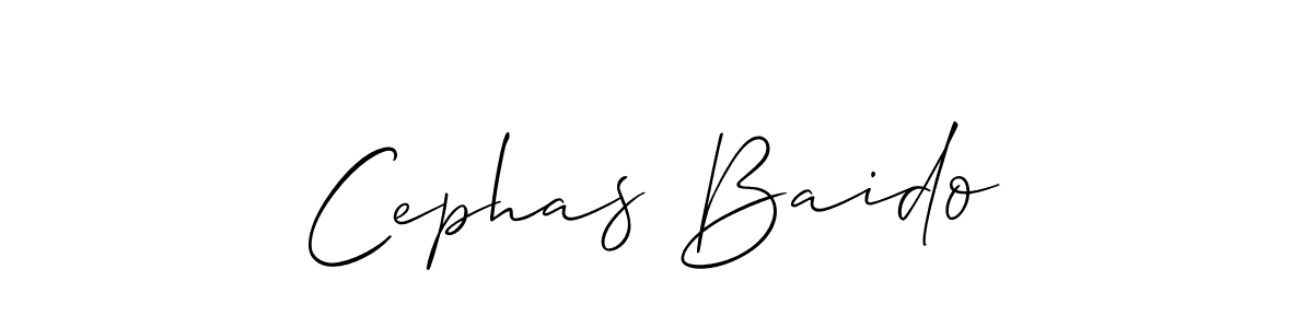 Make a beautiful signature design for name Cephas Baido. With this signature (Allison_Script) style, you can create a handwritten signature for free. Cephas Baido signature style 2 images and pictures png