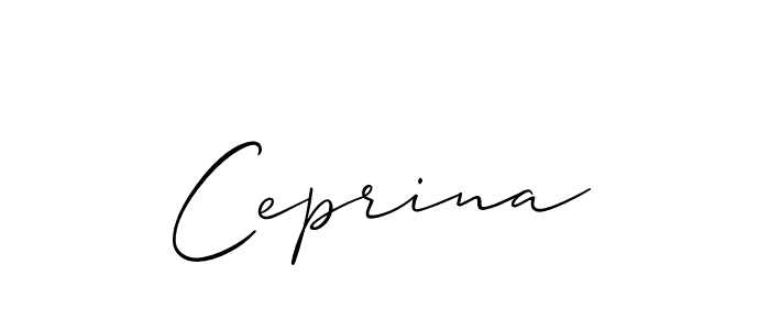 Allison_Script is a professional signature style that is perfect for those who want to add a touch of class to their signature. It is also a great choice for those who want to make their signature more unique. Get Ceprina name to fancy signature for free. Ceprina signature style 2 images and pictures png