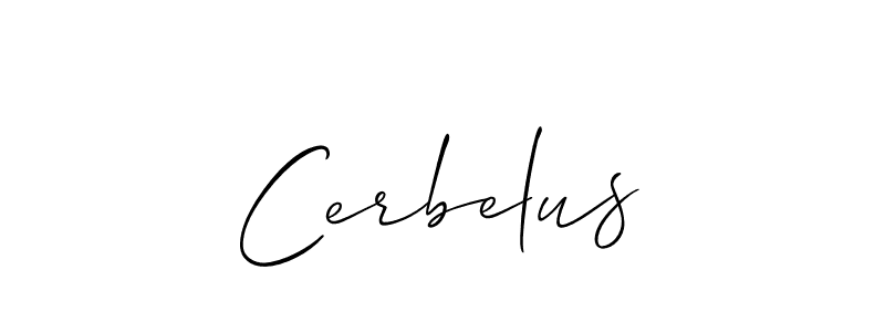 It looks lik you need a new signature style for name Cerbelus. Design unique handwritten (Allison_Script) signature with our free signature maker in just a few clicks. Cerbelus signature style 2 images and pictures png