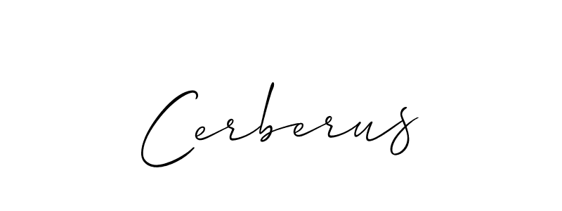 Make a beautiful signature design for name Cerberus. With this signature (Allison_Script) style, you can create a handwritten signature for free. Cerberus signature style 2 images and pictures png
