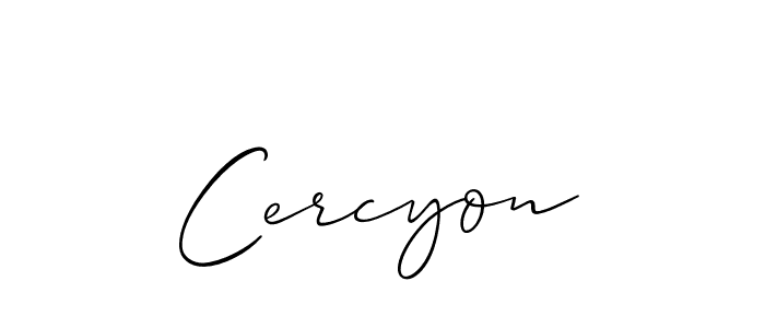 Cercyon stylish signature style. Best Handwritten Sign (Allison_Script) for my name. Handwritten Signature Collection Ideas for my name Cercyon. Cercyon signature style 2 images and pictures png