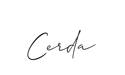Create a beautiful signature design for name Cerda. With this signature (Allison_Script) fonts, you can make a handwritten signature for free. Cerda signature style 2 images and pictures png