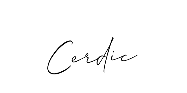 Create a beautiful signature design for name Cerdic. With this signature (Allison_Script) fonts, you can make a handwritten signature for free. Cerdic signature style 2 images and pictures png