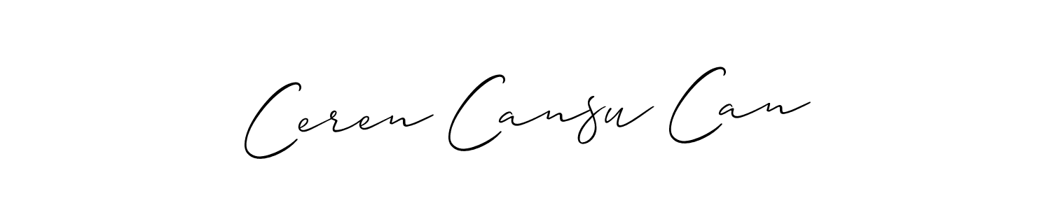 Create a beautiful signature design for name Ceren Cansu Can. With this signature (Allison_Script) fonts, you can make a handwritten signature for free. Ceren Cansu Can signature style 2 images and pictures png