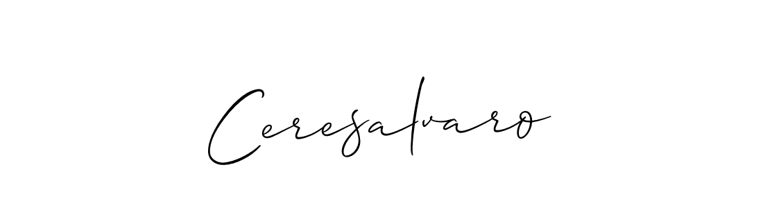 How to make Ceresalvaro signature? Allison_Script is a professional autograph style. Create handwritten signature for Ceresalvaro name. Ceresalvaro signature style 2 images and pictures png