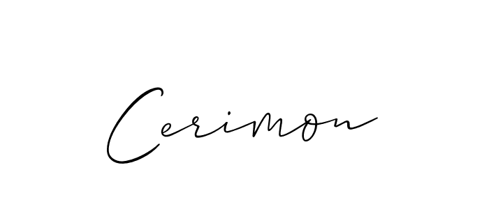 Make a beautiful signature design for name Cerimon. With this signature (Allison_Script) style, you can create a handwritten signature for free. Cerimon signature style 2 images and pictures png