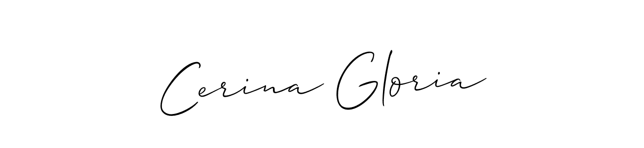 Design your own signature with our free online signature maker. With this signature software, you can create a handwritten (Allison_Script) signature for name Cerina Gloria. Cerina Gloria signature style 2 images and pictures png