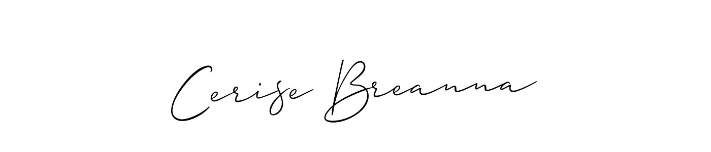 Also we have Cerise Breanna name is the best signature style. Create professional handwritten signature collection using Allison_Script autograph style. Cerise Breanna signature style 2 images and pictures png