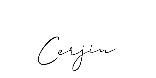 Design your own signature with our free online signature maker. With this signature software, you can create a handwritten (Allison_Script) signature for name Cerjin. Cerjin signature style 2 images and pictures png