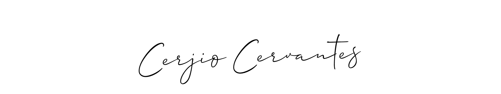 Cerjio Cervantes stylish signature style. Best Handwritten Sign (Allison_Script) for my name. Handwritten Signature Collection Ideas for my name Cerjio Cervantes. Cerjio Cervantes signature style 2 images and pictures png