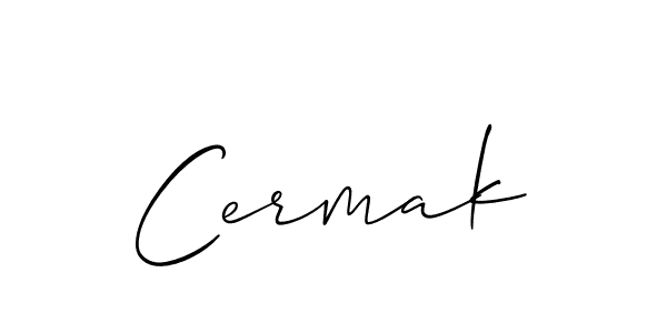 Use a signature maker to create a handwritten signature online. With this signature software, you can design (Allison_Script) your own signature for name Cermak. Cermak signature style 2 images and pictures png