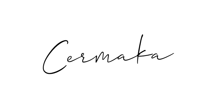 Create a beautiful signature design for name Cermaka. With this signature (Allison_Script) fonts, you can make a handwritten signature for free. Cermaka signature style 2 images and pictures png