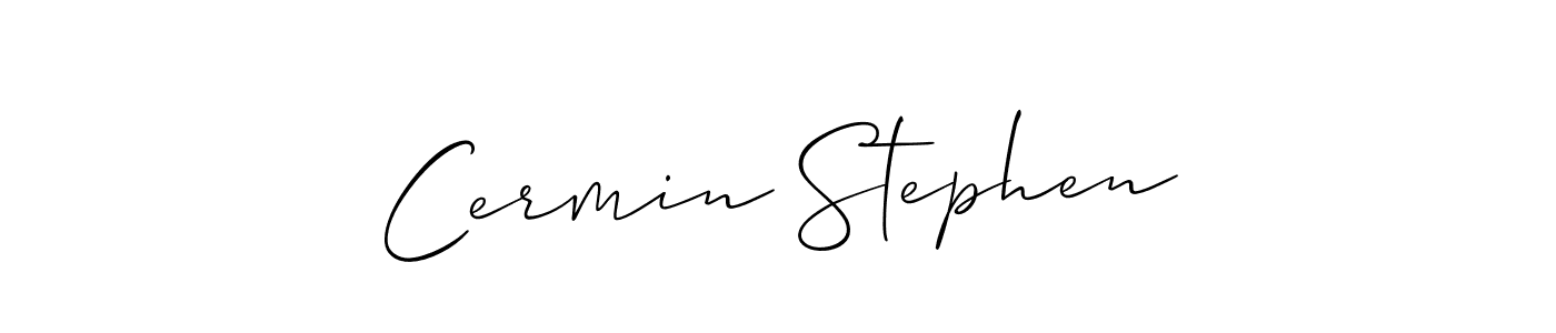 It looks lik you need a new signature style for name Cermin Stephen. Design unique handwritten (Allison_Script) signature with our free signature maker in just a few clicks. Cermin Stephen signature style 2 images and pictures png