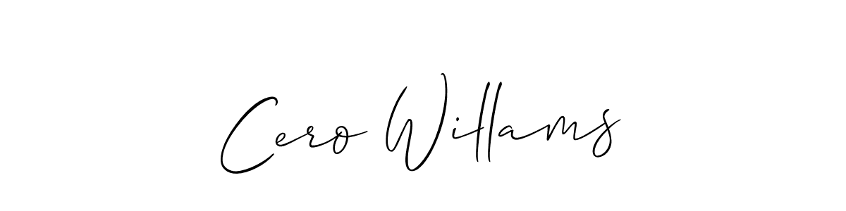 Cero Willams stylish signature style. Best Handwritten Sign (Allison_Script) for my name. Handwritten Signature Collection Ideas for my name Cero Willams. Cero Willams signature style 2 images and pictures png