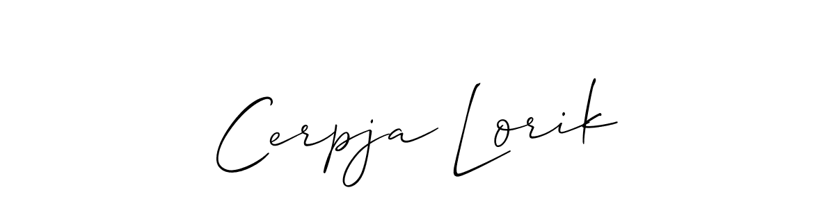 if you are searching for the best signature style for your name Cerpja Lorik. so please give up your signature search. here we have designed multiple signature styles  using Allison_Script. Cerpja Lorik signature style 2 images and pictures png