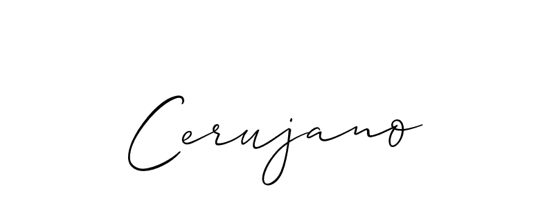 Create a beautiful signature design for name Cerujano. With this signature (Allison_Script) fonts, you can make a handwritten signature for free. Cerujano signature style 2 images and pictures png