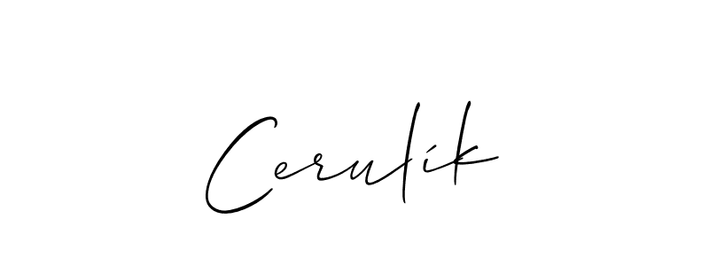 The best way (Allison_Script) to make a short signature is to pick only two or three words in your name. The name Cerulík include a total of six letters. For converting this name. Cerulík signature style 2 images and pictures png