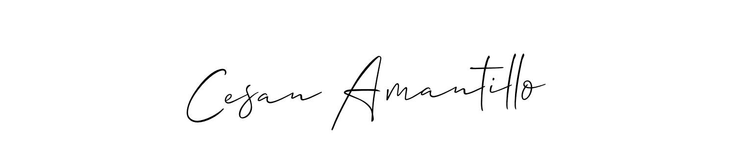 Also You can easily find your signature by using the search form. We will create Cesan Amantillo name handwritten signature images for you free of cost using Allison_Script sign style. Cesan Amantillo signature style 2 images and pictures png