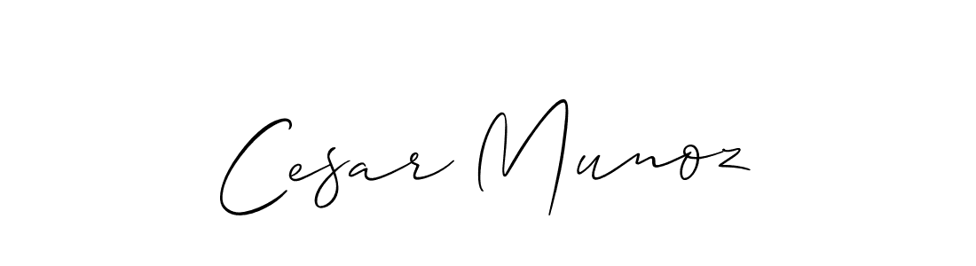 Make a beautiful signature design for name Cesar Munoz. With this signature (Allison_Script) style, you can create a handwritten signature for free. Cesar Munoz signature style 2 images and pictures png