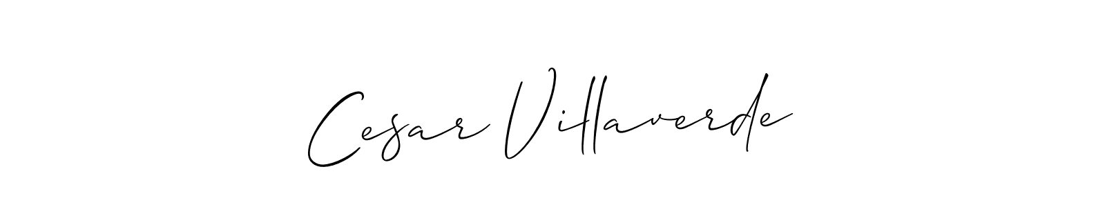 How to make Cesar Villaverde signature? Allison_Script is a professional autograph style. Create handwritten signature for Cesar Villaverde name. Cesar Villaverde signature style 2 images and pictures png