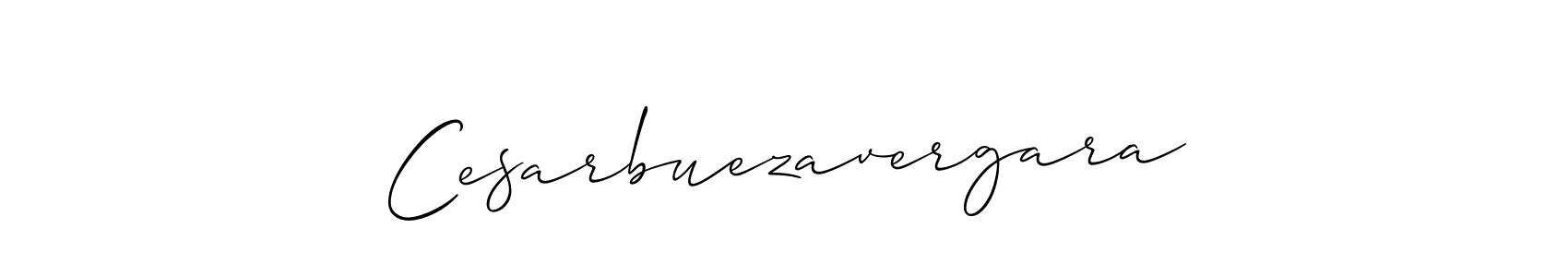 How to make Cesarbuezavergara signature? Allison_Script is a professional autograph style. Create handwritten signature for Cesarbuezavergara name. Cesarbuezavergara signature style 2 images and pictures png