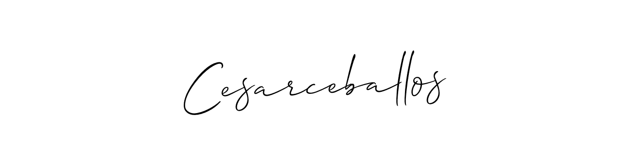 Create a beautiful signature design for name Cesarceballos. With this signature (Allison_Script) fonts, you can make a handwritten signature for free. Cesarceballos signature style 2 images and pictures png