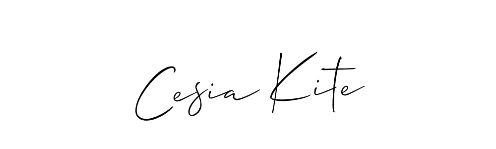 It looks lik you need a new signature style for name Cesia Kite. Design unique handwritten (Allison_Script) signature with our free signature maker in just a few clicks. Cesia Kite signature style 2 images and pictures png