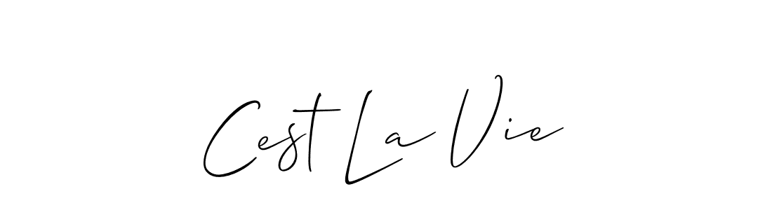 You should practise on your own different ways (Allison_Script) to write your name (Cest La Vie) in signature. don't let someone else do it for you. Cest La Vie signature style 2 images and pictures png