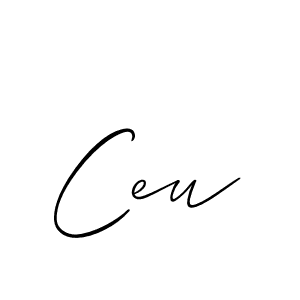 Design your own signature with our free online signature maker. With this signature software, you can create a handwritten (Allison_Script) signature for name Ceu. Ceu signature style 2 images and pictures png