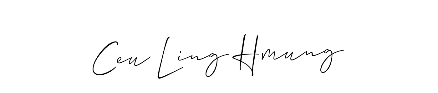 Once you've used our free online signature maker to create your best signature Allison_Script style, it's time to enjoy all of the benefits that Ceu Ling Hmung name signing documents. Ceu Ling Hmung signature style 2 images and pictures png