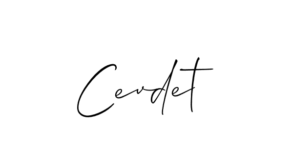 Also You can easily find your signature by using the search form. We will create Cevdet name handwritten signature images for you free of cost using Allison_Script sign style. Cevdet signature style 2 images and pictures png