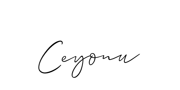 Once you've used our free online signature maker to create your best signature Allison_Script style, it's time to enjoy all of the benefits that Ceyonu name signing documents. Ceyonu signature style 2 images and pictures png