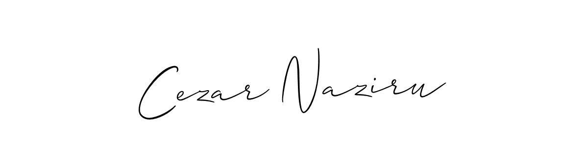 The best way (Allison_Script) to make a short signature is to pick only two or three words in your name. The name Cezar Naziru include a total of six letters. For converting this name. Cezar Naziru signature style 2 images and pictures png