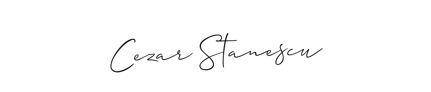 You should practise on your own different ways (Allison_Script) to write your name (Cezar Stanescu) in signature. don't let someone else do it for you. Cezar Stanescu signature style 2 images and pictures png