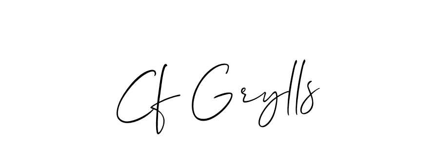 How to make Cf Grylls name signature. Use Allison_Script style for creating short signs online. This is the latest handwritten sign. Cf Grylls signature style 2 images and pictures png