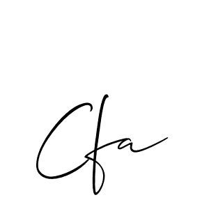 The best way (Allison_Script) to make a short signature is to pick only two or three words in your name. The name Cfa include a total of six letters. For converting this name. Cfa signature style 2 images and pictures png