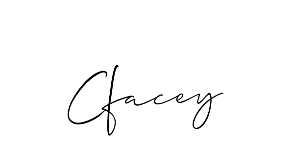 Design your own signature with our free online signature maker. With this signature software, you can create a handwritten (Allison_Script) signature for name Cfacey. Cfacey signature style 2 images and pictures png
