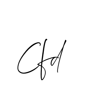 Design your own signature with our free online signature maker. With this signature software, you can create a handwritten (Allison_Script) signature for name Cfd. Cfd signature style 2 images and pictures png