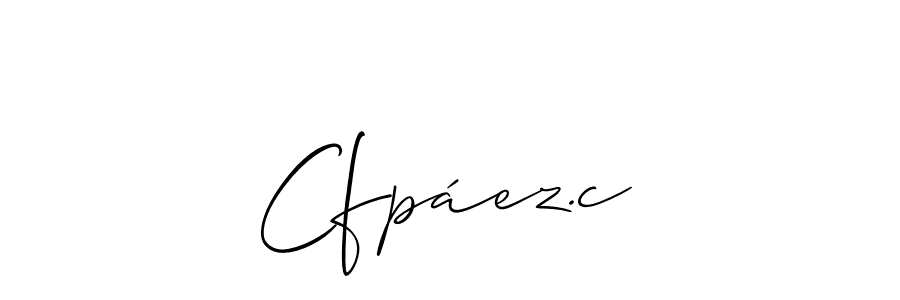 Make a beautiful signature design for name Cfpáez.c. Use this online signature maker to create a handwritten signature for free. Cfpáez.c signature style 2 images and pictures png