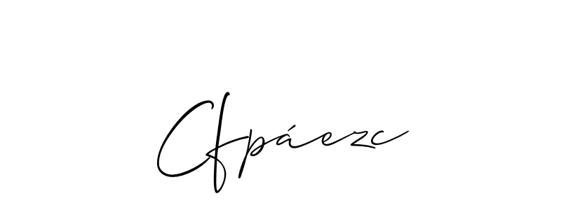 You should practise on your own different ways (Allison_Script) to write your name (Cfpáezc) in signature. don't let someone else do it for you. Cfpáezc signature style 2 images and pictures png