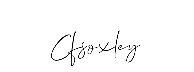 How to make Cfsoxley signature? Allison_Script is a professional autograph style. Create handwritten signature for Cfsoxley name. Cfsoxley signature style 2 images and pictures png