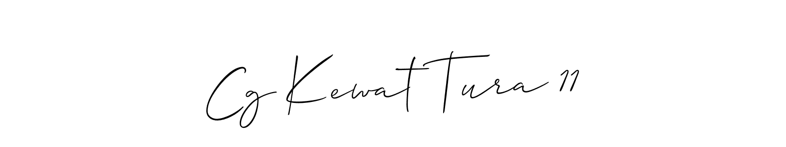 Create a beautiful signature design for name Cg Kewat Tura 11. With this signature (Allison_Script) fonts, you can make a handwritten signature for free. Cg Kewat Tura 11 signature style 2 images and pictures png