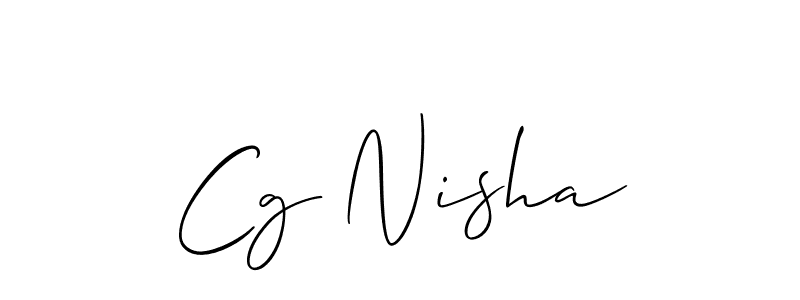 Also You can easily find your signature by using the search form. We will create Cg Nisha name handwritten signature images for you free of cost using Allison_Script sign style. Cg Nisha signature style 2 images and pictures png